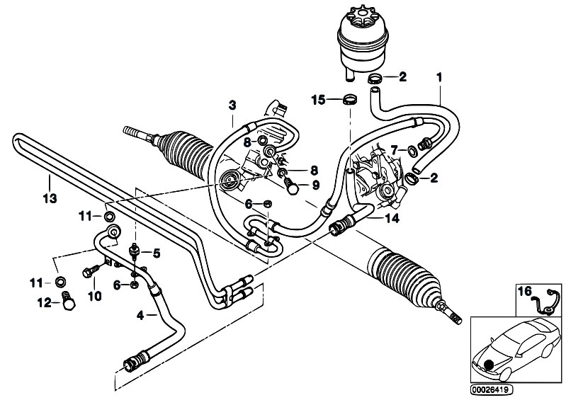Original Parts for E46 330i M54 Sedan / Steering/ Hydro Steering Oil