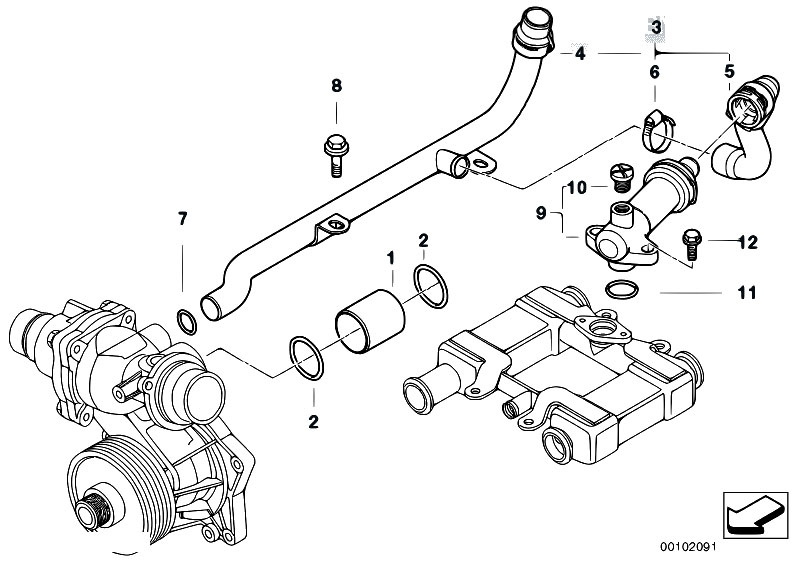 Original Parts For E38 740d M67 Sedan Engine Cooling