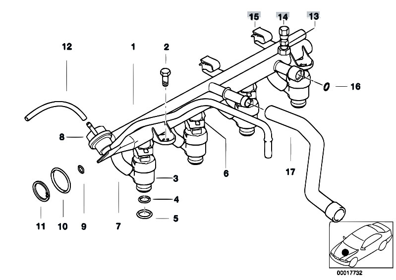 Original Parts for E46 318i M43 Sedan / Fuel Preparation System/ Fuel
