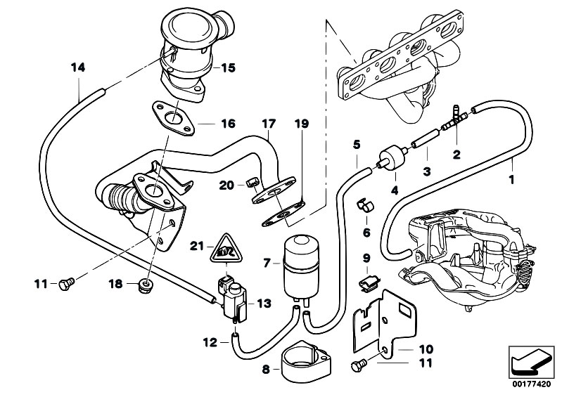 Bmw 323i vacuum hose diagram #6