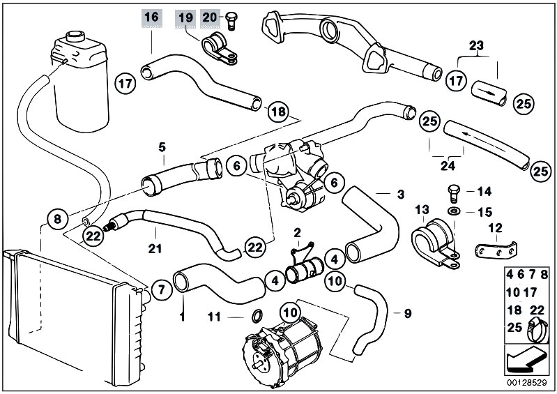 Original Parts For E38 750ils M73 Sedan Engine Cooling