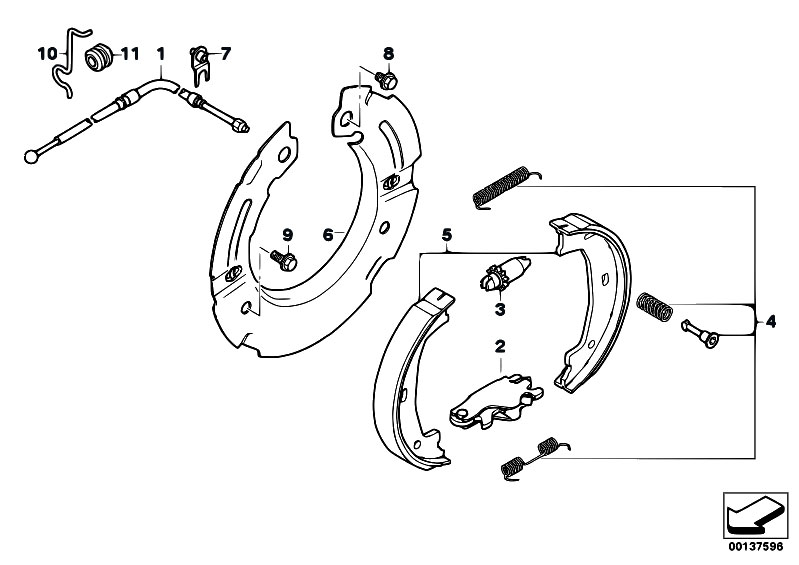 Bmw e46 hand brake cable #3