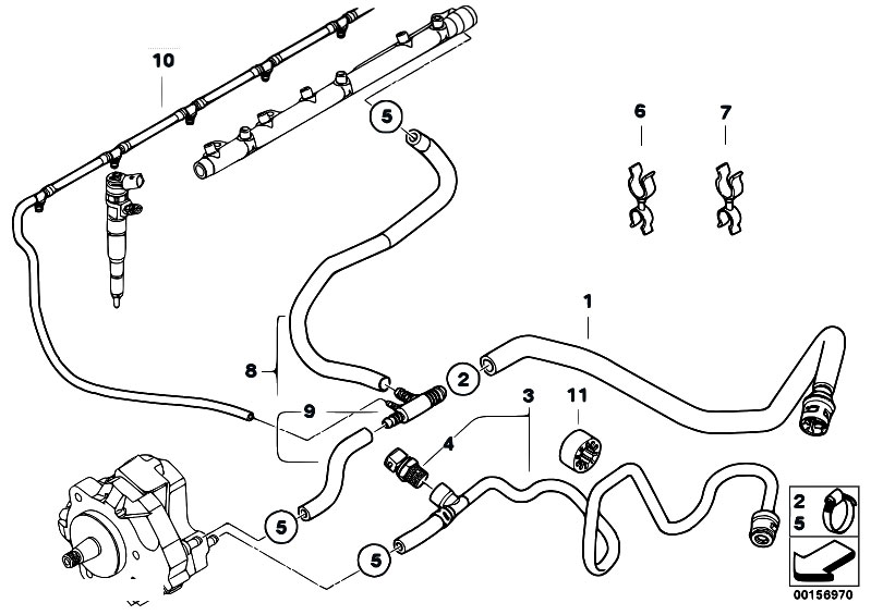 Original Parts for E53 X5 3.0d M57N SAV / Fuel Preparation System/ Fuel