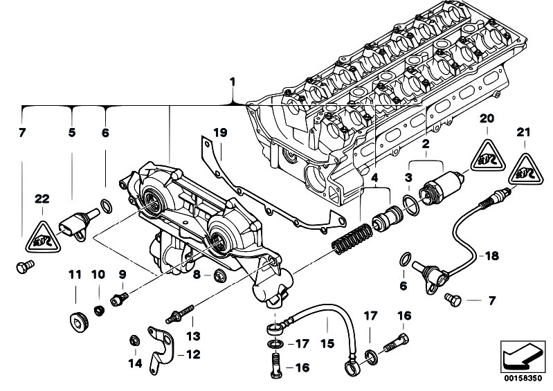 Original Parts for E60 530i M54 Sedan / Engine/ Cylinder Head Vanos