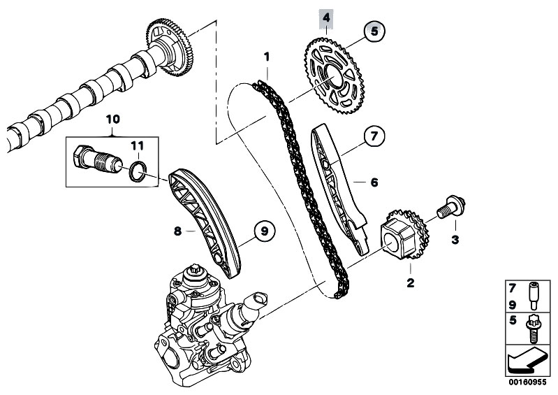 Original Parts for E92 330d N57 Coupe / Engine/ Timing Gear Timing