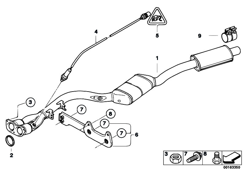 Original Parts for E92 320i N43 Coupe / Exhaust System/ Catalytic