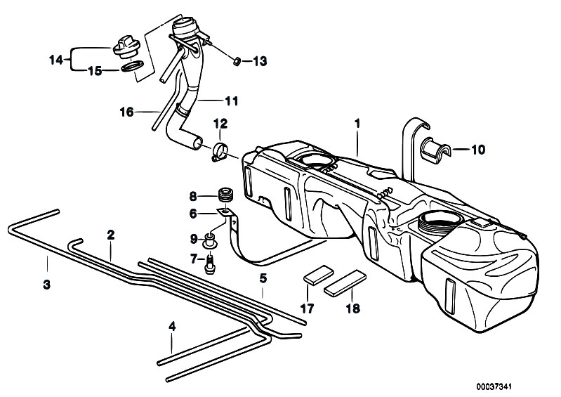 Original Parts for E36 318ti M42 Compact / Fuel Supply/ Plastic Fuel