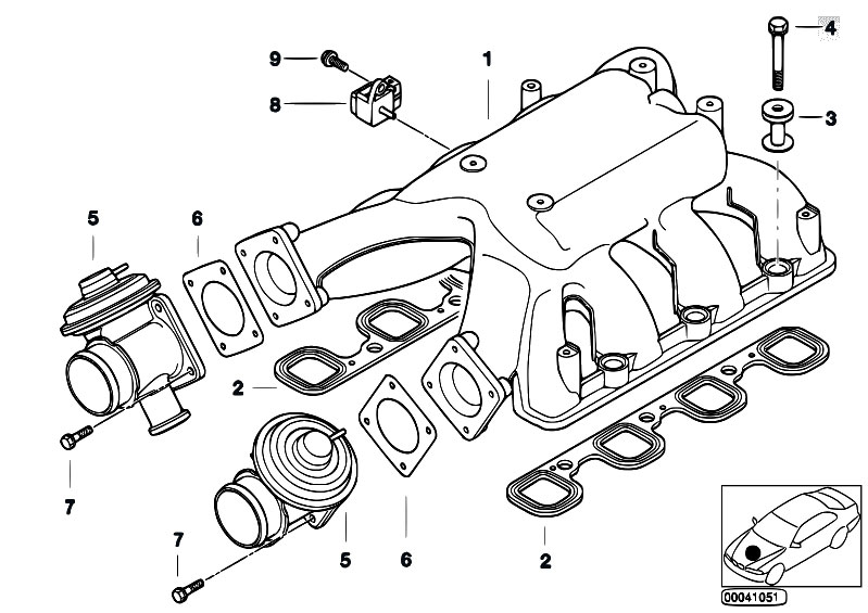 Original Parts For E38 740d M67 Sedan Engine Intake
