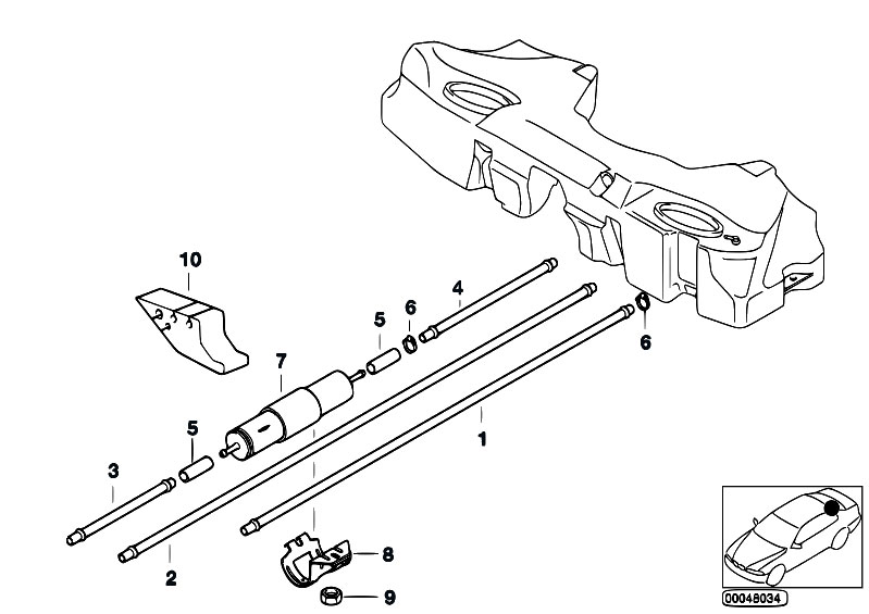 Original Parts for E36 318ti M44 Compact / Fuel Supply/ Fuel Pipes And