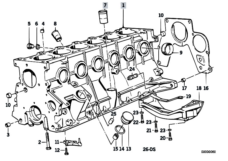 Original Parts for E34 524td M21 Sedan / Engine/ Engine Block - eStore