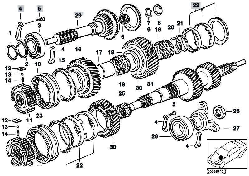 Original Parts for E46 330Ci M54 Coupe / Manual Transmission/ S5d Z