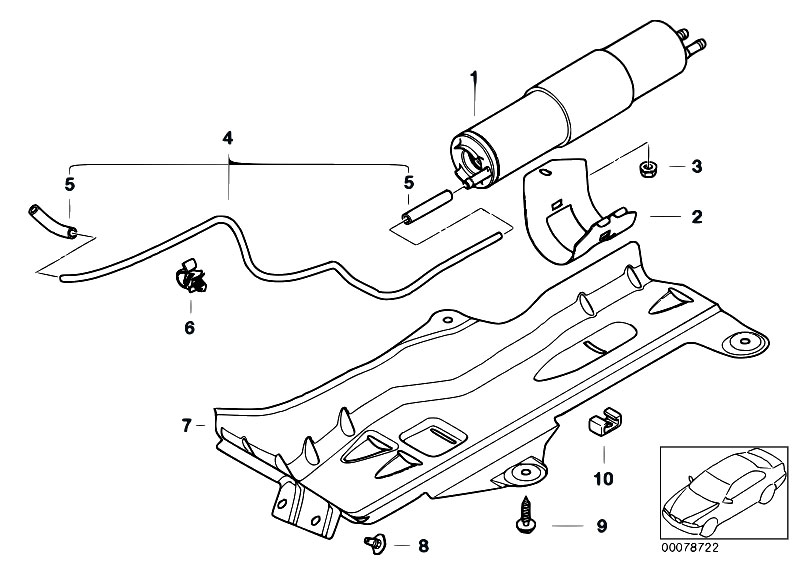 Original Parts for E46 325ti M54 Compact / Fuel ... e46 fuel filter diagram 