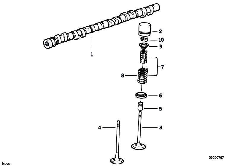 Original Parts For E39 525tds M51 Touring    Engine   Valve