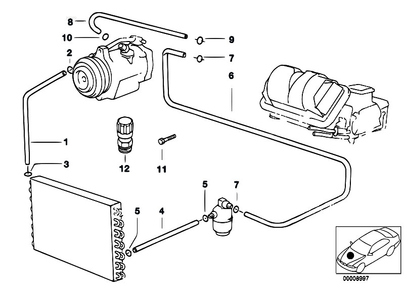 Original Parts for E39 528i M52 Sedan / Heater And Air Conditioning