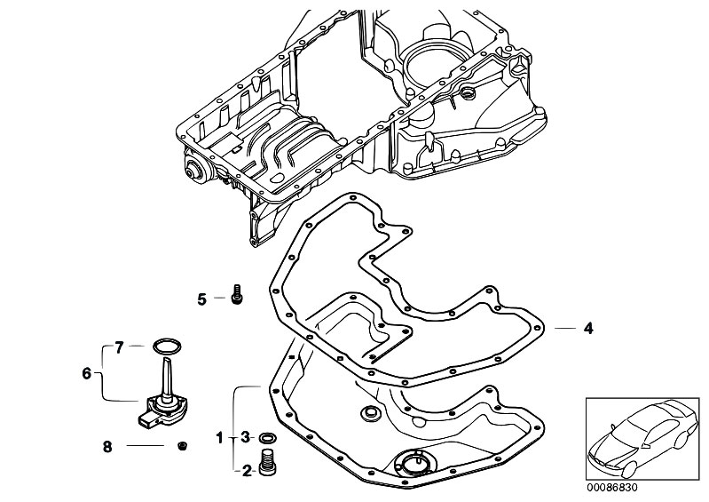 Original Parts For E67 745lis N62 Sedan Engine Oil Pan