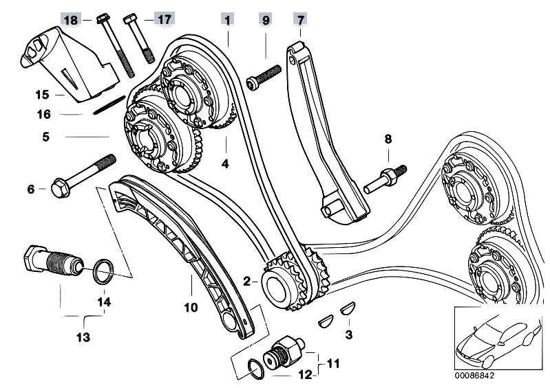 Original Parts for E67 745LiS N62 Sedan / Engine/ Timing ...