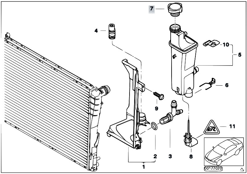 Original Parts For E46 323i M52 Sedan Radiator