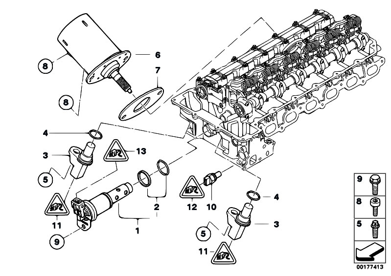 Original Parts for E60 523i N52 Sedan / Engine/ Cylinder Head Electr