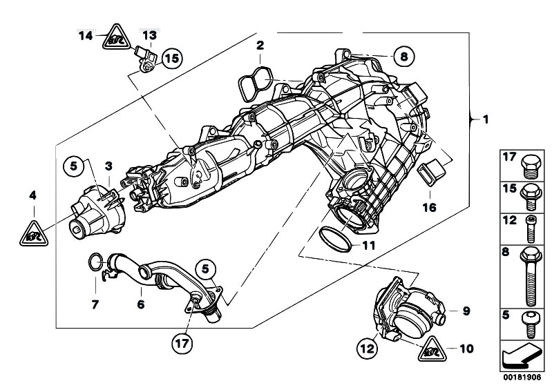 Original Parts for E92 330d N57 Coupe / Engine/ Intake Manifold Agr
