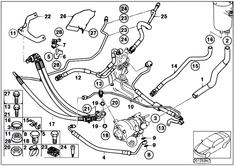Original Parts for E65 735i N62 Sedan / Steering/ Power Steering Oil