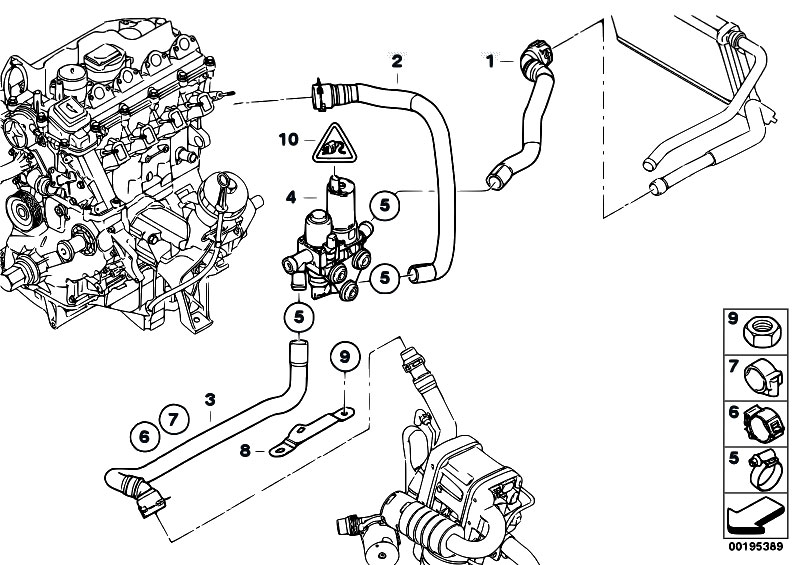Original Parts for E90 320d M47N2 Sedan / Heater And Air Conditioning/ Independent Heating Water