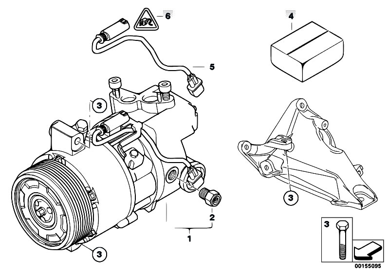 Original Parts for E90 320d M47N2 Sedan / Heater And Air Conditioning/ Air Conditioner ...