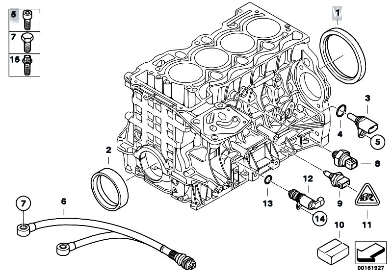 Original Parts for E91N 316i N43 Touring / Engine/ Engine Block Mounting Parts
