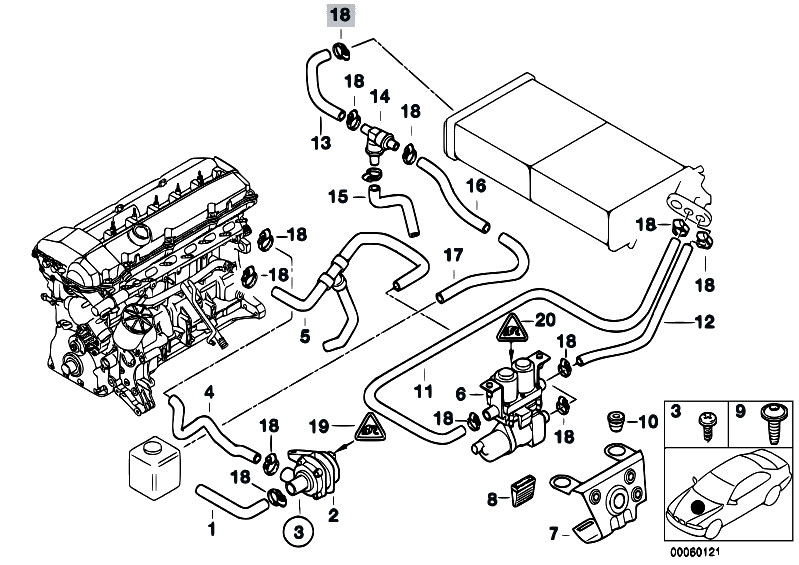 Original Parts for E39 528i M52 Touring / Heater And Air Conditioning
