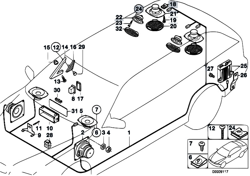 Original Parts For E34 525tds M51 Touring Audio